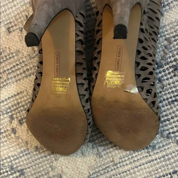 Vince Camuto Smoke Taupe Kidsuede Ankle Booties - Picture 8 of 10